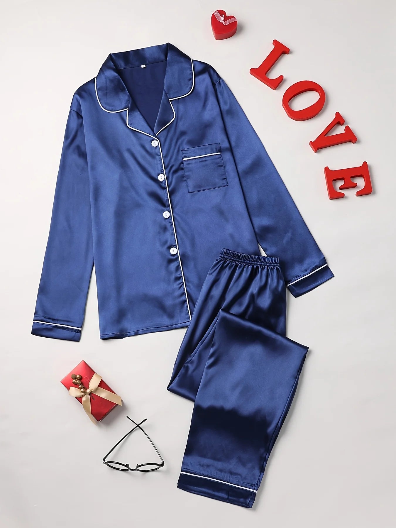 Solid Long Sleeve Pajama Set ATHLEXES
