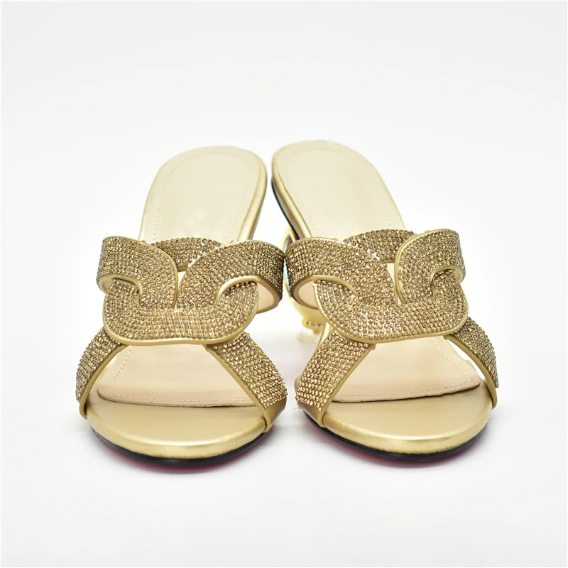 Italian Rhinestone Open Toe Party Pumps for Women ATHLEXES