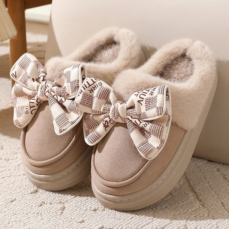 CozyBows Plush Cotton Slippers for Women ATHLEXES