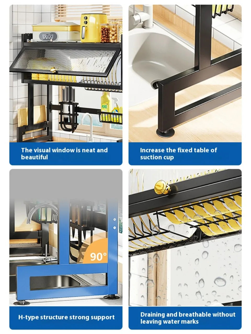 Over Sink Kitchen Dish Drying Rack ATHLEXES