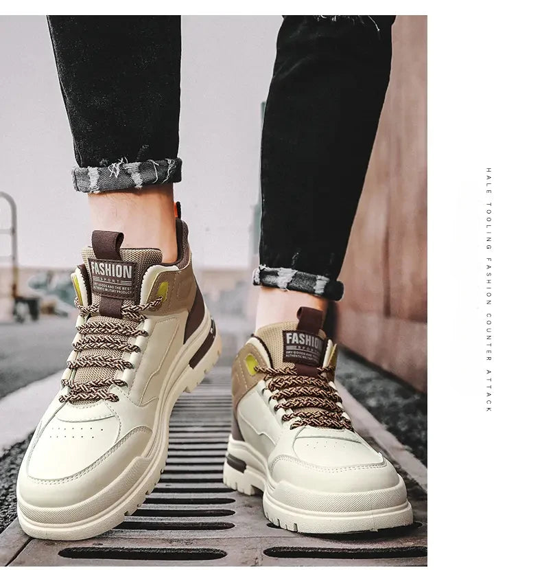Autumn Vulcanized Sneakers for Men - Soft Sole Casual Walking Shoes ATHLEXES