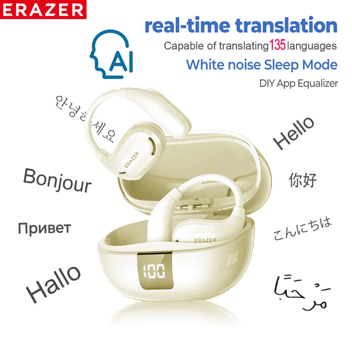 ERAZER XT66PRO Smart Bluetooth Earbuds with Translator ATHLEXES