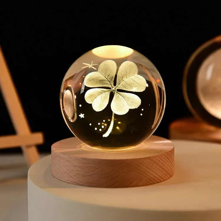 GalaxyGlow 3D Crystal Lamp Night Light ATHLEXES