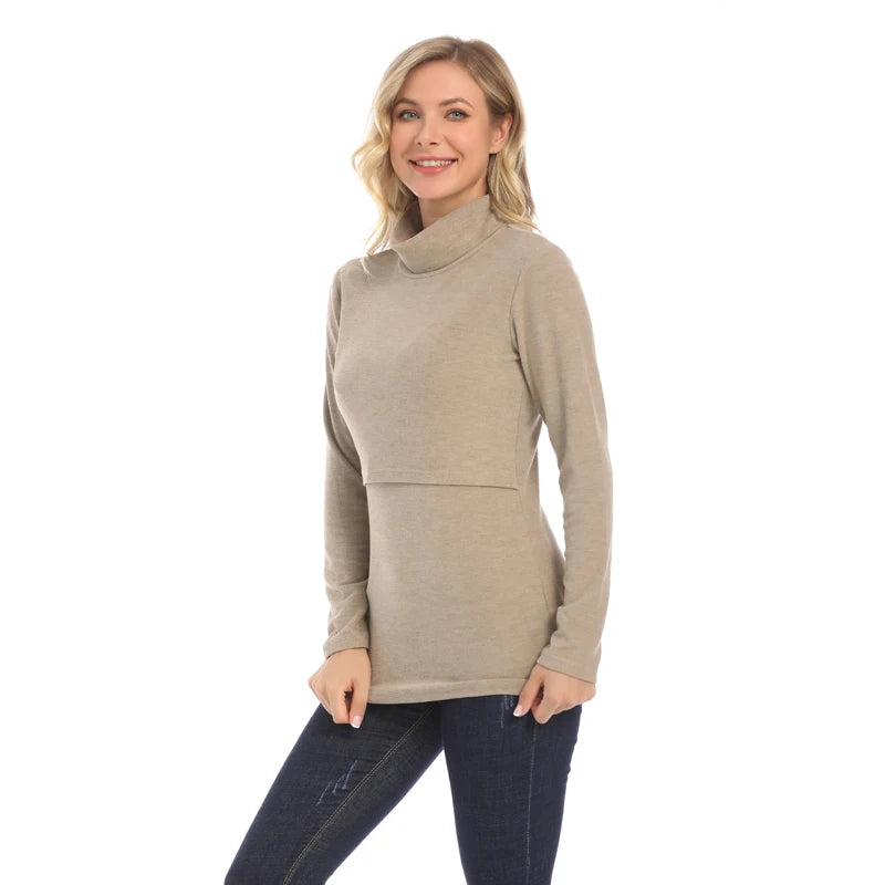 NurtureComfort Turtleneck Nursing Top ATHLEXES