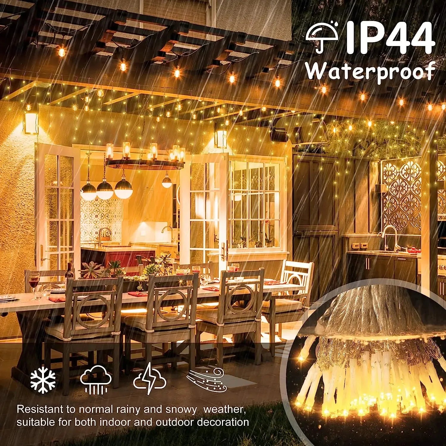 Enchanting Warm White Icicle LED Fairy Lights 2025 ATHLEXES