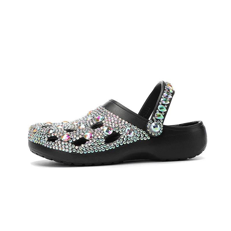 Luxury Rhinestone Beach Slides for Women - Summer EVA Comfort ATHLEXES