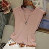 Summer Knit O-Neck Sleeveless Casual Top ATHLEXES