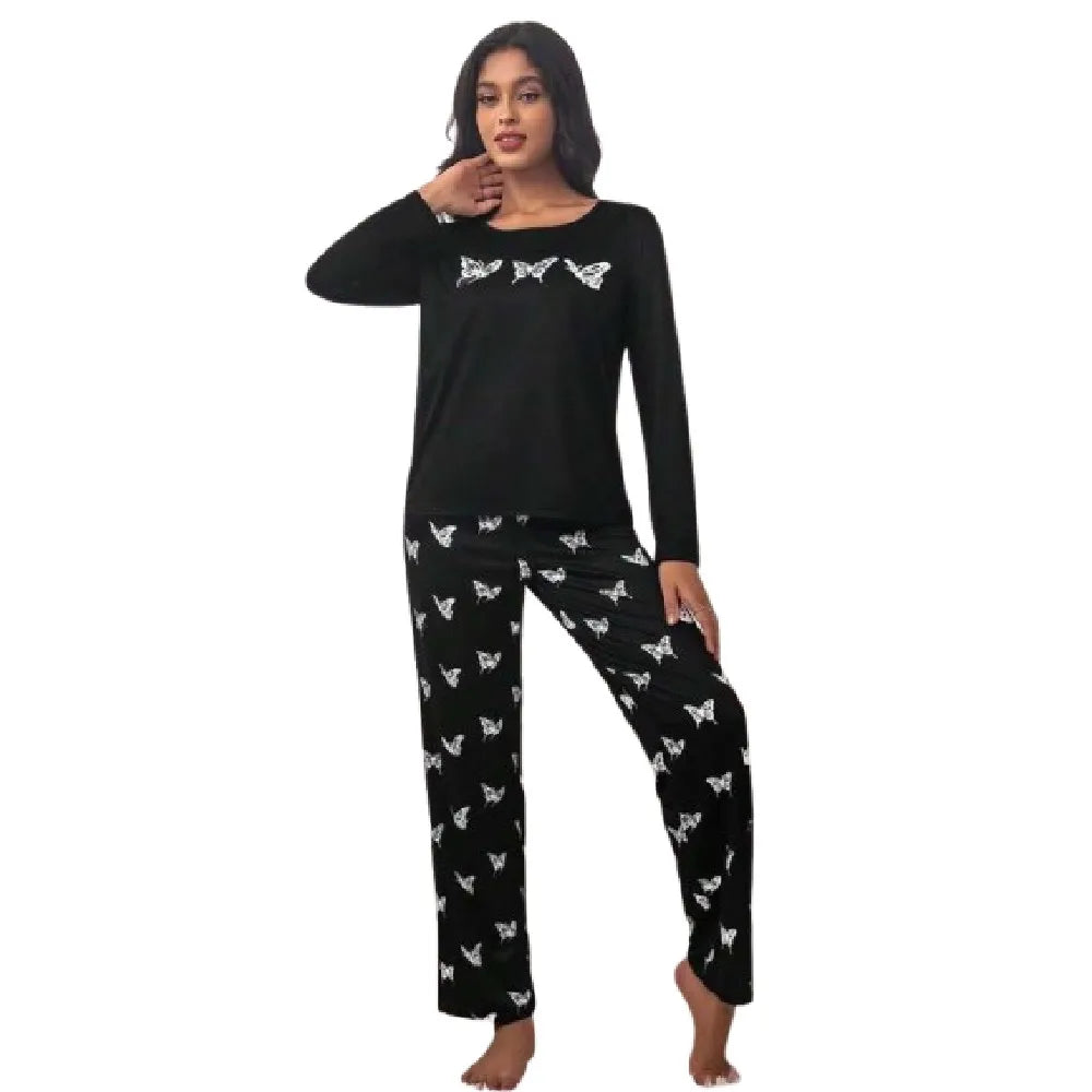 Butterfly Dream Black Pajama Set ATHLEXES