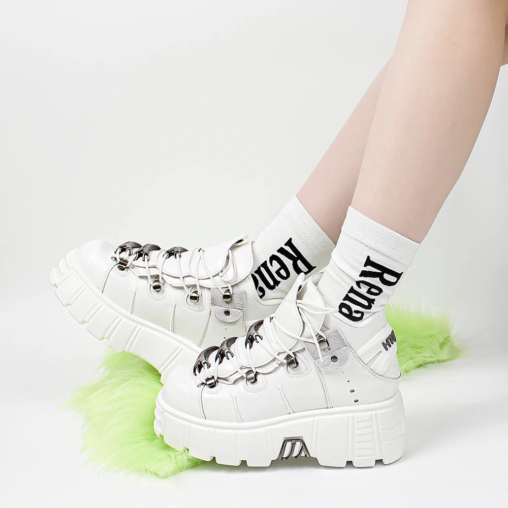 Punk Chic Women's Lace-Up Rock Boots ATHLEXES