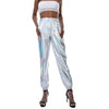 Shiny Holographic High Waist Jogger Pants for Women ATHLEXES