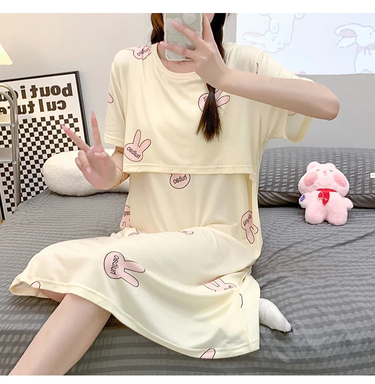 Korean Style Maternity Nursing Nightgown ATHLEXES