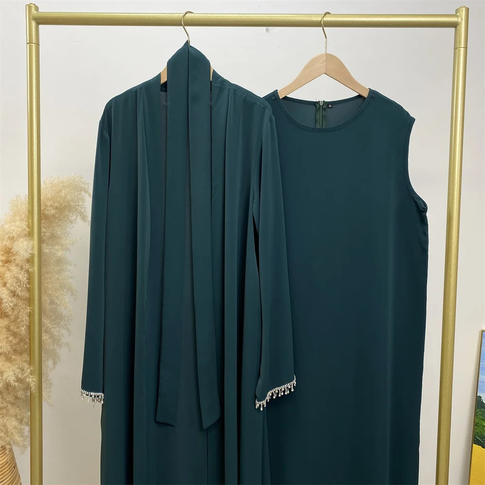 New Fashion Muslim Women Two-Piece Dress Set ATHLEXES