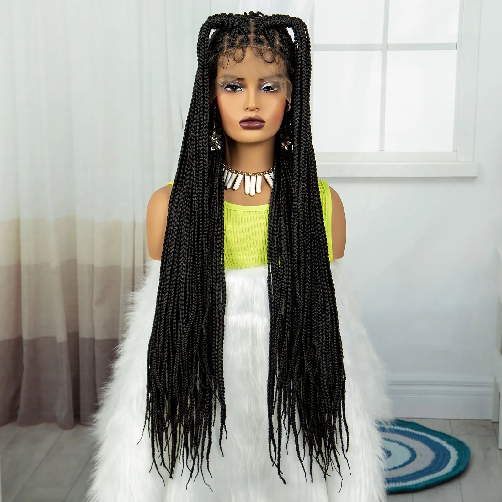 Radiant 36-Inch Micro Braided Lace Front Wig ATHLEXES
