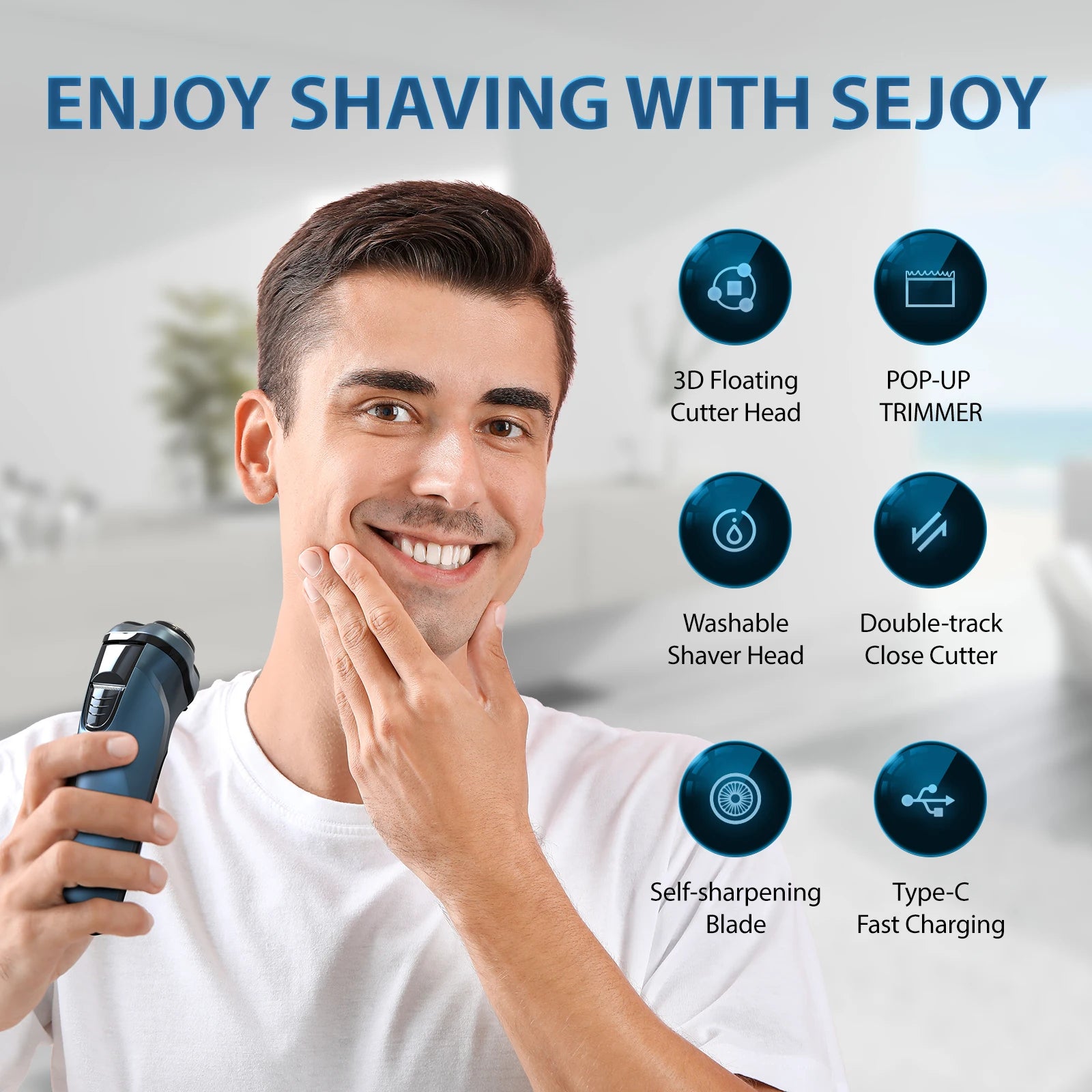 Sejoy 5W 2 in 1 Rotary Shaver & Trimmer Machine ATHLEXES