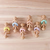 EcoBaby Wooden Rattles and Silicone Teether Set for Infants ATHLEXES