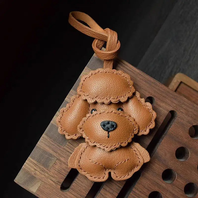 Cute Puppy PU Leather Key Ring Pendant ATHLEXES