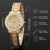 Diamond Elegance Quartz Watch Set for Women ATHLEXES