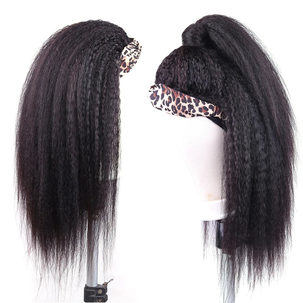 LuxHair Kinky Straight Headband Wig 180% Density ATHLEXES