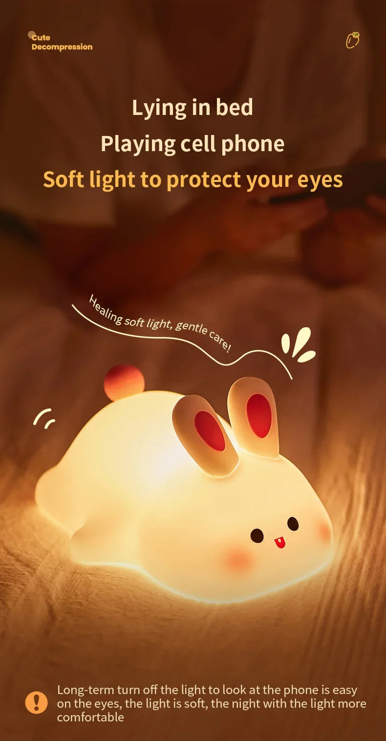 Cute Rabbit LED Night Light for Kids ATHLEXES
