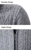 Velvet Warmth High Collar Cardigan for Men - Winter Knitwear ATHLEXES