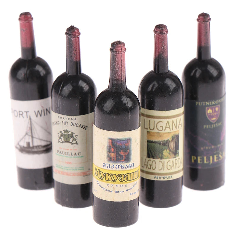 10-Piece Dollhouse Miniature Wine Bottle Set ATHLEXES