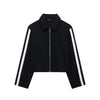 TRAFZA Luxe Stripe Jacket & Trousers Set for Women ATHLEXES