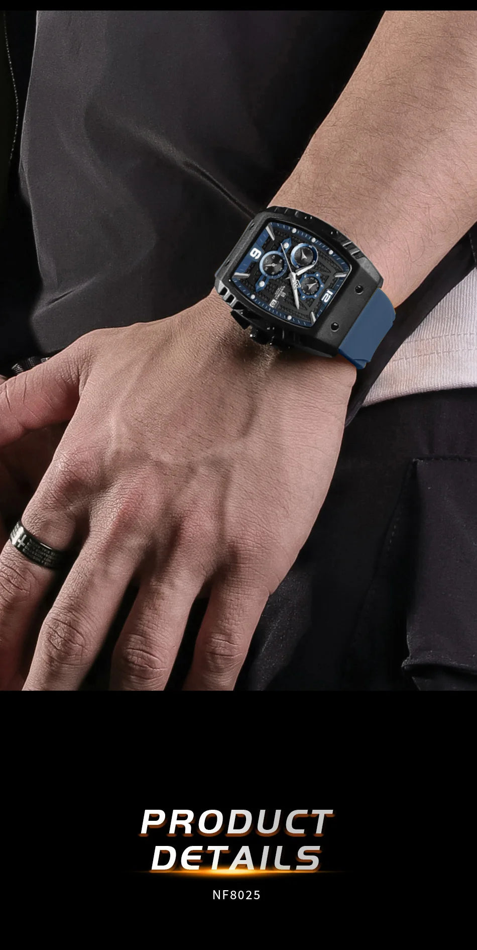 NAVIFORCE NF8025 Waterproof Sport Chronograph Watch ATHLEXES