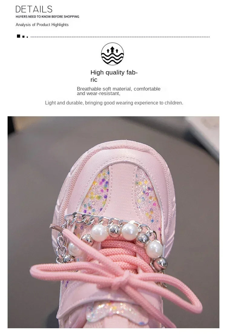 PearlStride Girls Sport Sneakers for Active Kids ATHLEXES