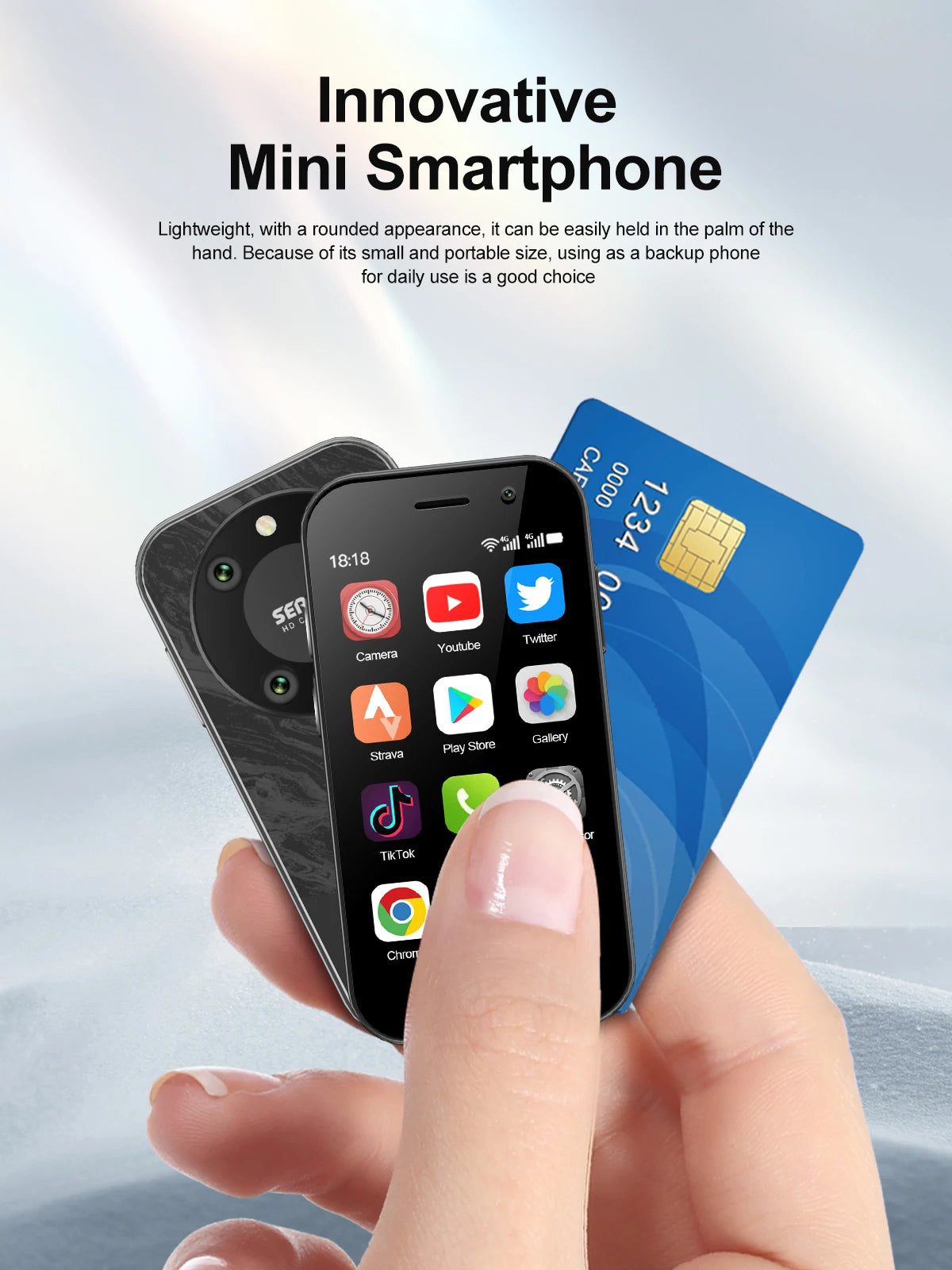 SERVO KING 9000 Mini Smartphone with Face Unlock ATHLEXES