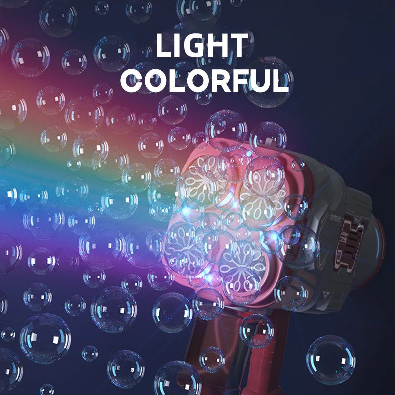 RainbowBlast Automatic Bubble Rocket Gun ATHLEXES