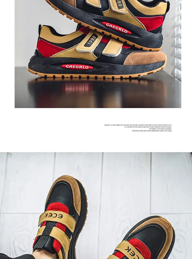 Retro Patchwork Men's Fashion Sneakers for Outdoor Sport ATHLEXES