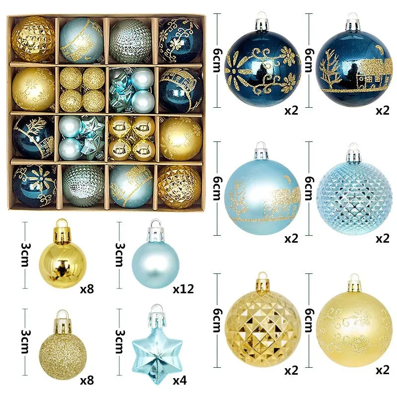 Charming 44Pcs Christmas Ball Ornament Collection ATHLEXES