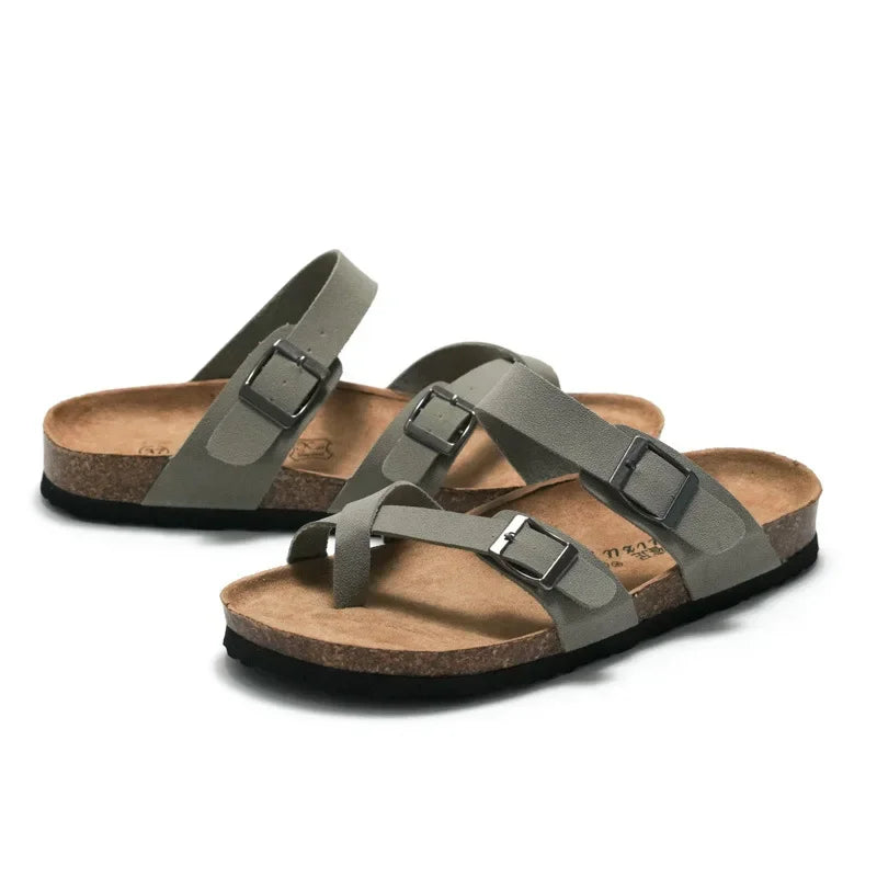 Cork Breeze Summer Sandals for Men - Stylish Beach Footwear ATHLEXES