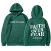 Faith Over Fear Inspirational Graphic Hoodie ATHLEXES