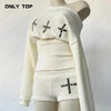 Gothic Chic Boat Neck Long Sleeve Top for Women ATHLEXES