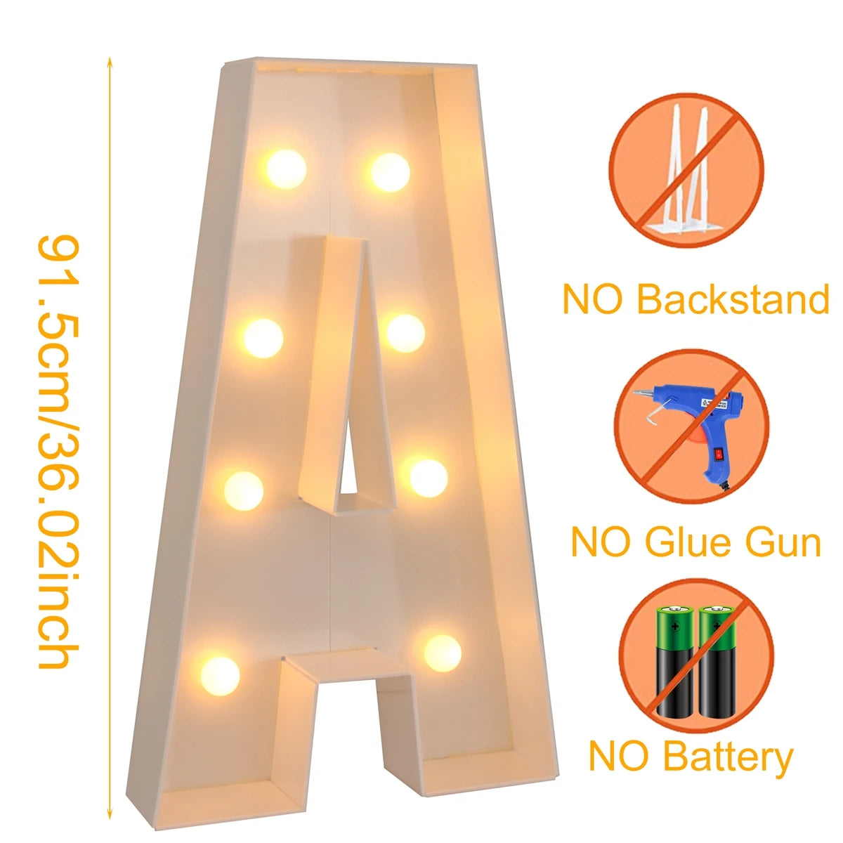 Giant LED Letter Light Box for Events & Decor ATHLEXES