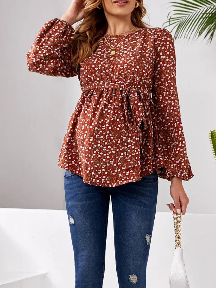 Autumn Chic Maternity Polka Dot Shirt ATHLEXES