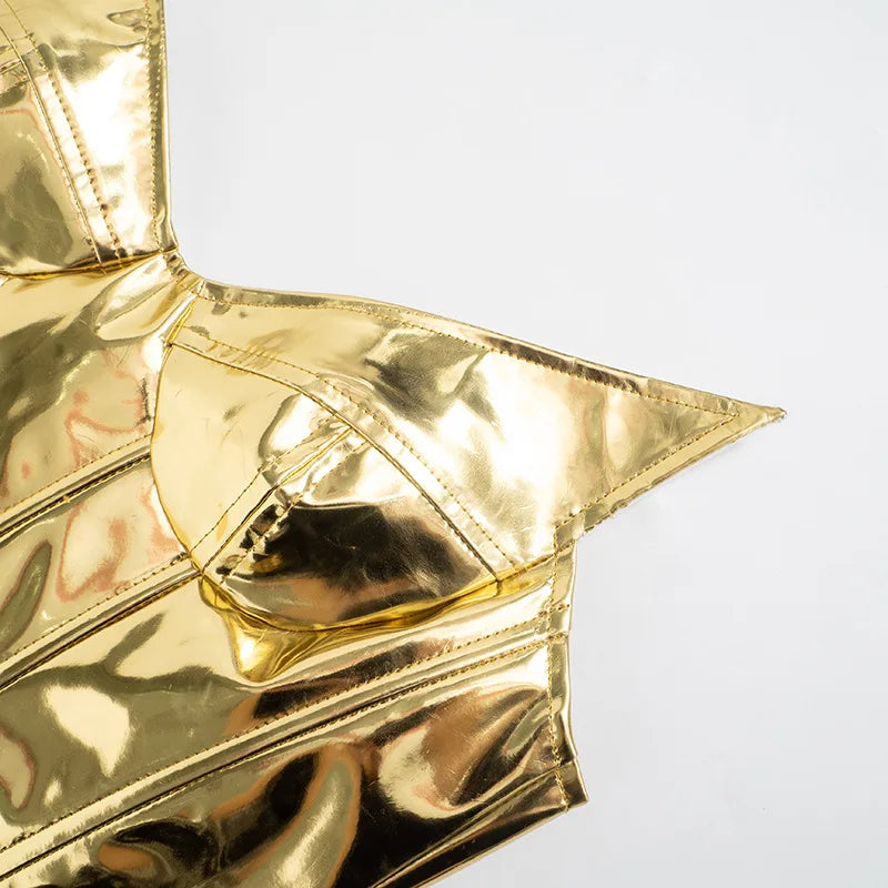 Goddess Glam Metallic Corset Top ATHLEXES