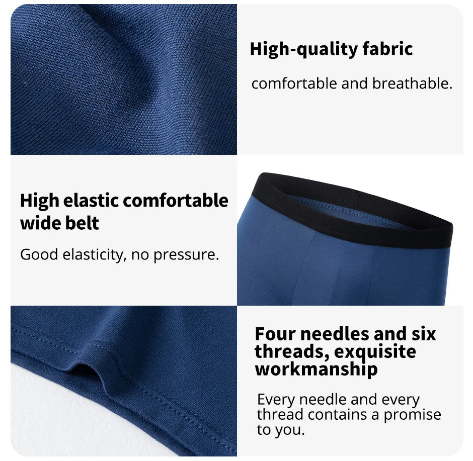 Comfort Fit Solid Color Boxer Trunks 4 Pack ATHLEXES