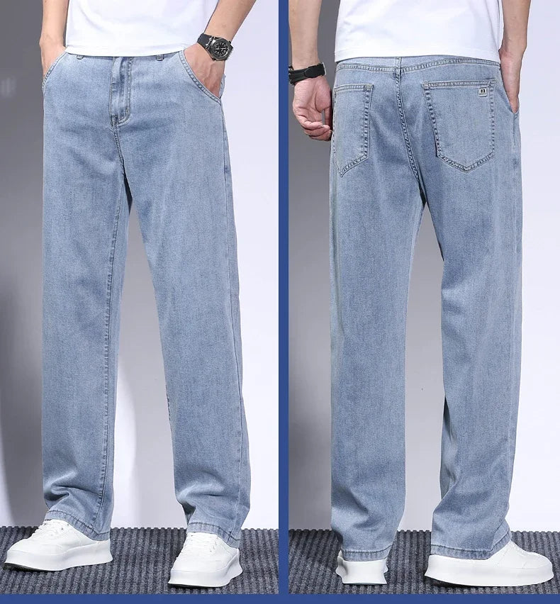 BreezeFit Menâ??s Lightweight Denim Straight Pants ATHLEXES