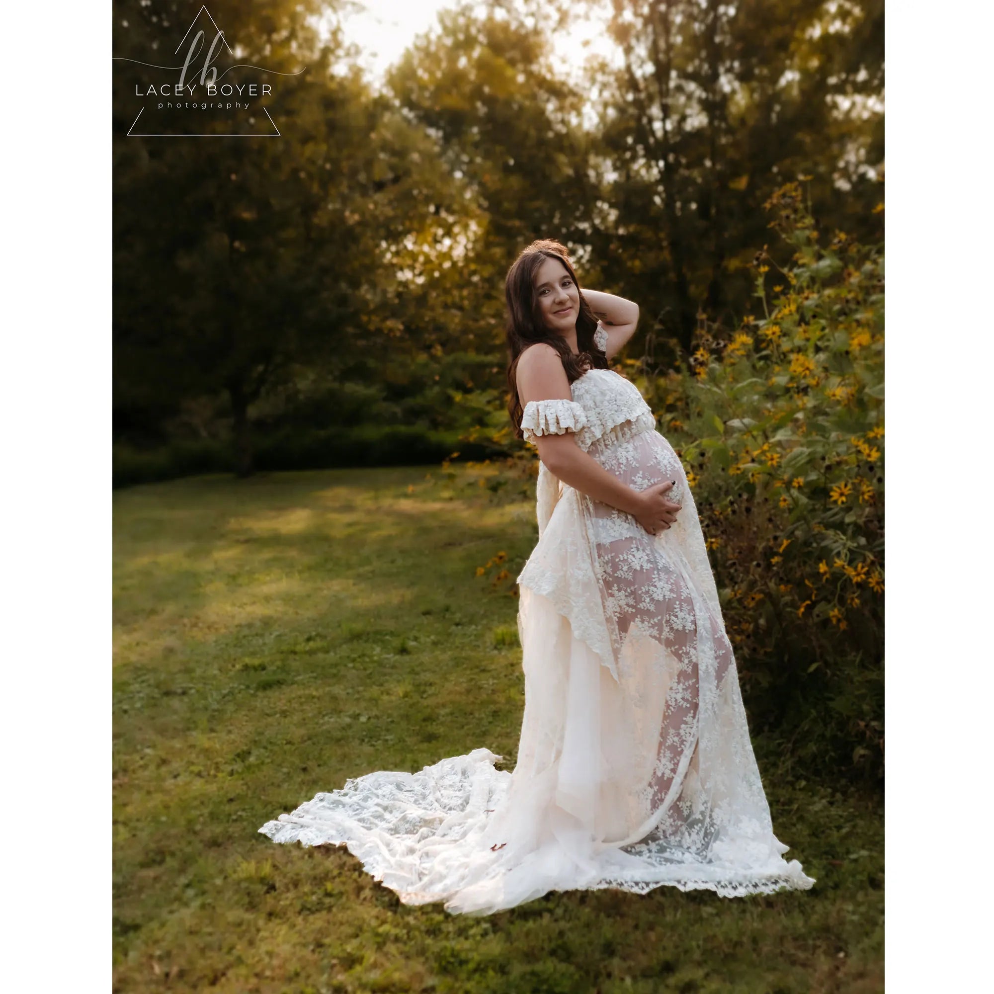 Boho Chic Maternity Photo Shoot Dress ATHLEXES