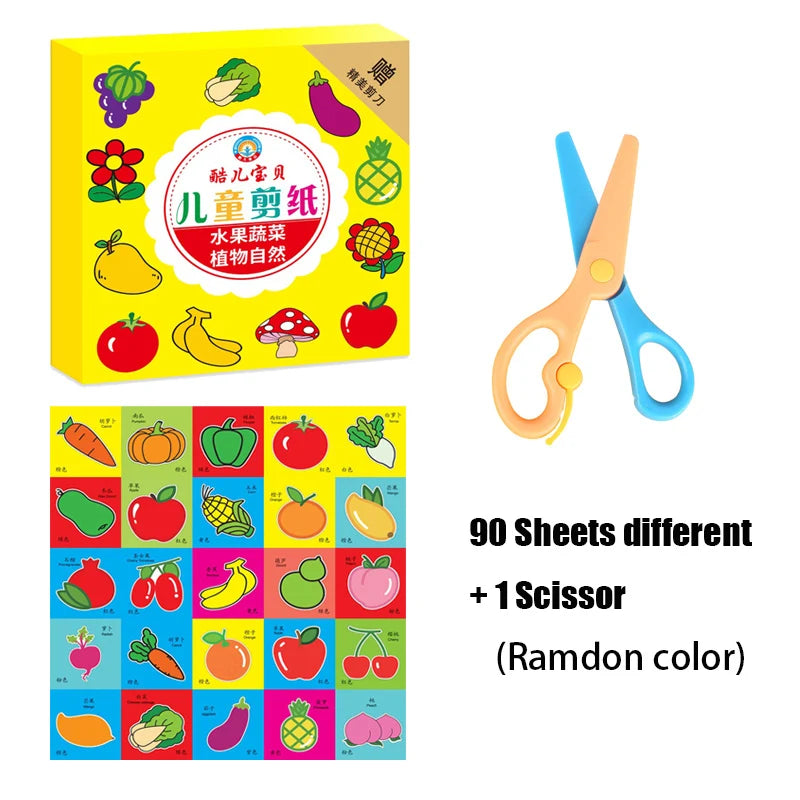 Colorful Cartoon Paper-Cut Craft Book for Kids ATHLEXES