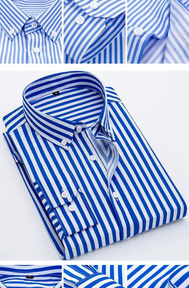 StripeLine Long Sleeve Slim Shirt ATHLEXES