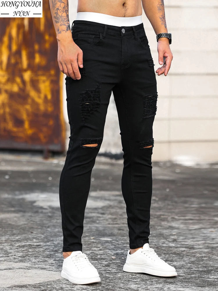 UrbanFlex Slim Fit Black Jeans for Men ATHLEXES