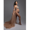GoddessGlow Maternity Rhinestone Jumpsuit Dress ATHLEXES