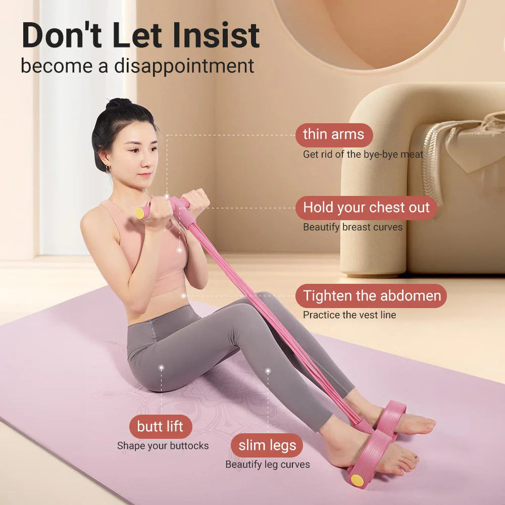 ResistFit 6-Tube Yoga Pedal Resistance Bands ATHLEXES