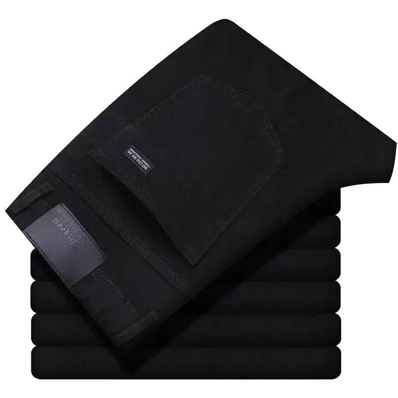 Classic Blue Black Stretch Denim Jeans for Men ATHLEXES