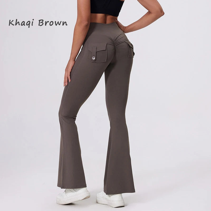 JoyFit High Waisted Bell Bottom Yoga Pants ATHLEXES