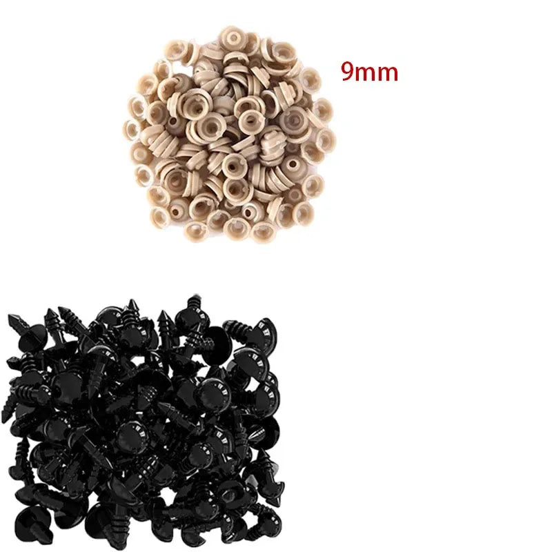 100pcs Mixed Size Plastic Safety Eyes for DIY Crochet Doll &Toy Accessories ATHLEXES