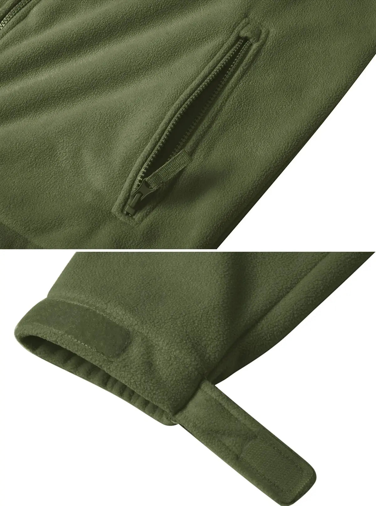 TACVASEN Men's Windproof Fleece Jacket with Pockets ATHLEXES